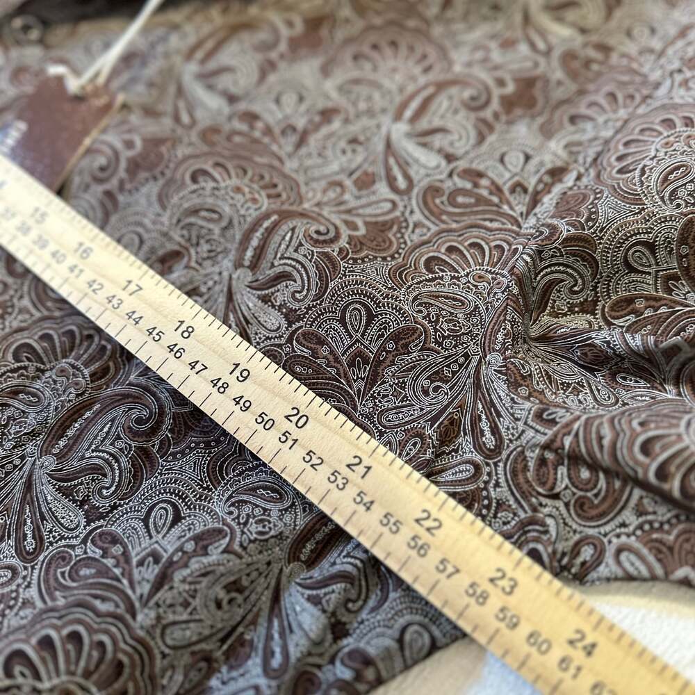 Consequence Men's Tan/Brown Paisley Long Sleeve Button Up Dress Shirt L - Picture 8 of 16